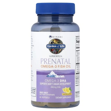 Рыбий жир Minami Nutrition Supercritical Prenatal Omega-3, вкус Lemon, 60 мягких капсул