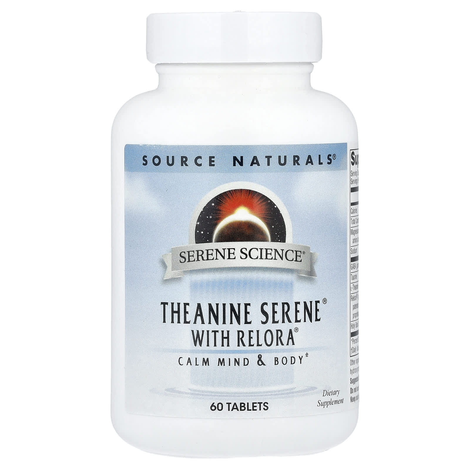 Теанин Source Naturals Serene Science® Serene® With Relora®, 60 таблеток