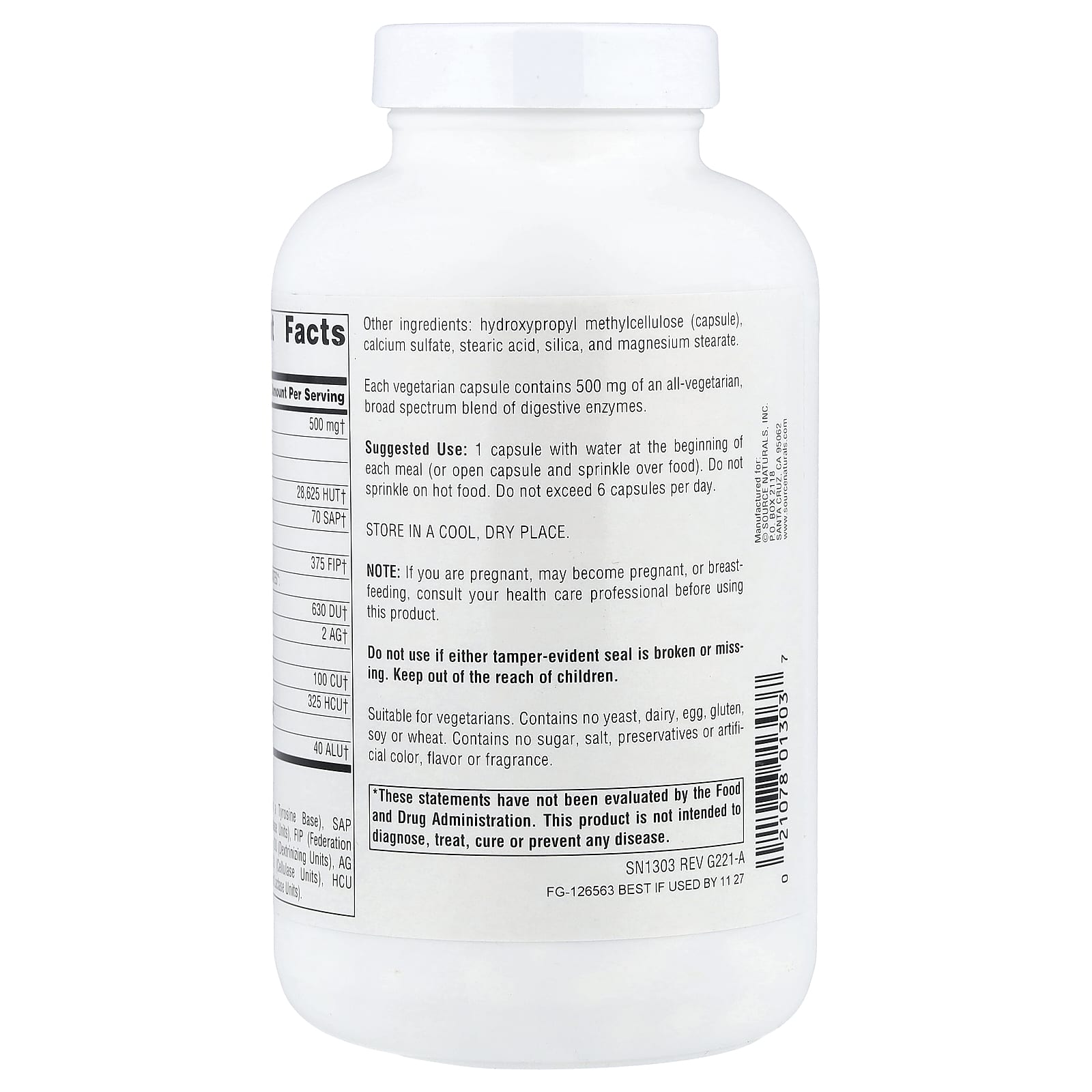 Ферменты Source Naturals Daily Essential®, 240 растительных капсул — фото 2