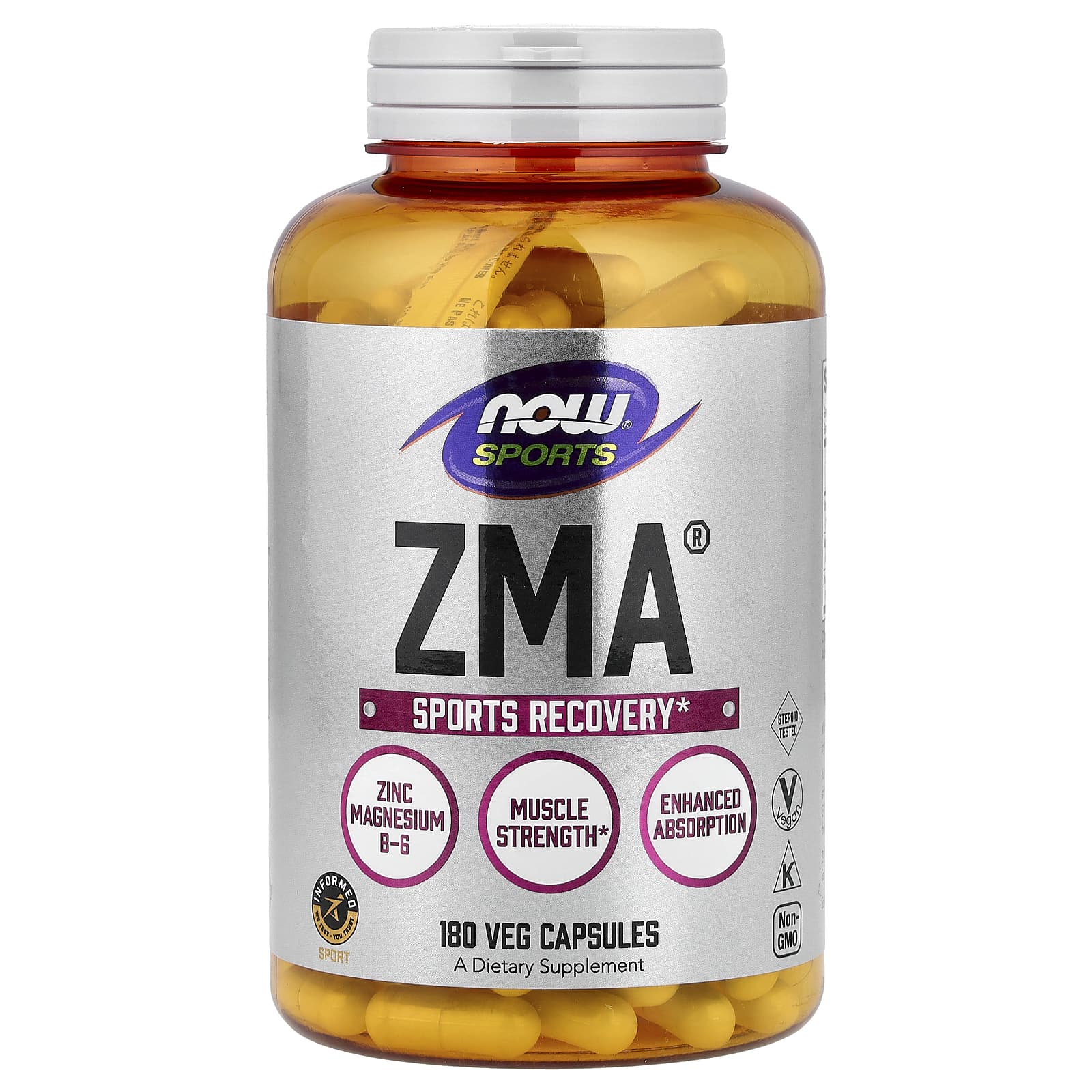 ZMA NOW Foods ZMA®, 180 растительных капсул
