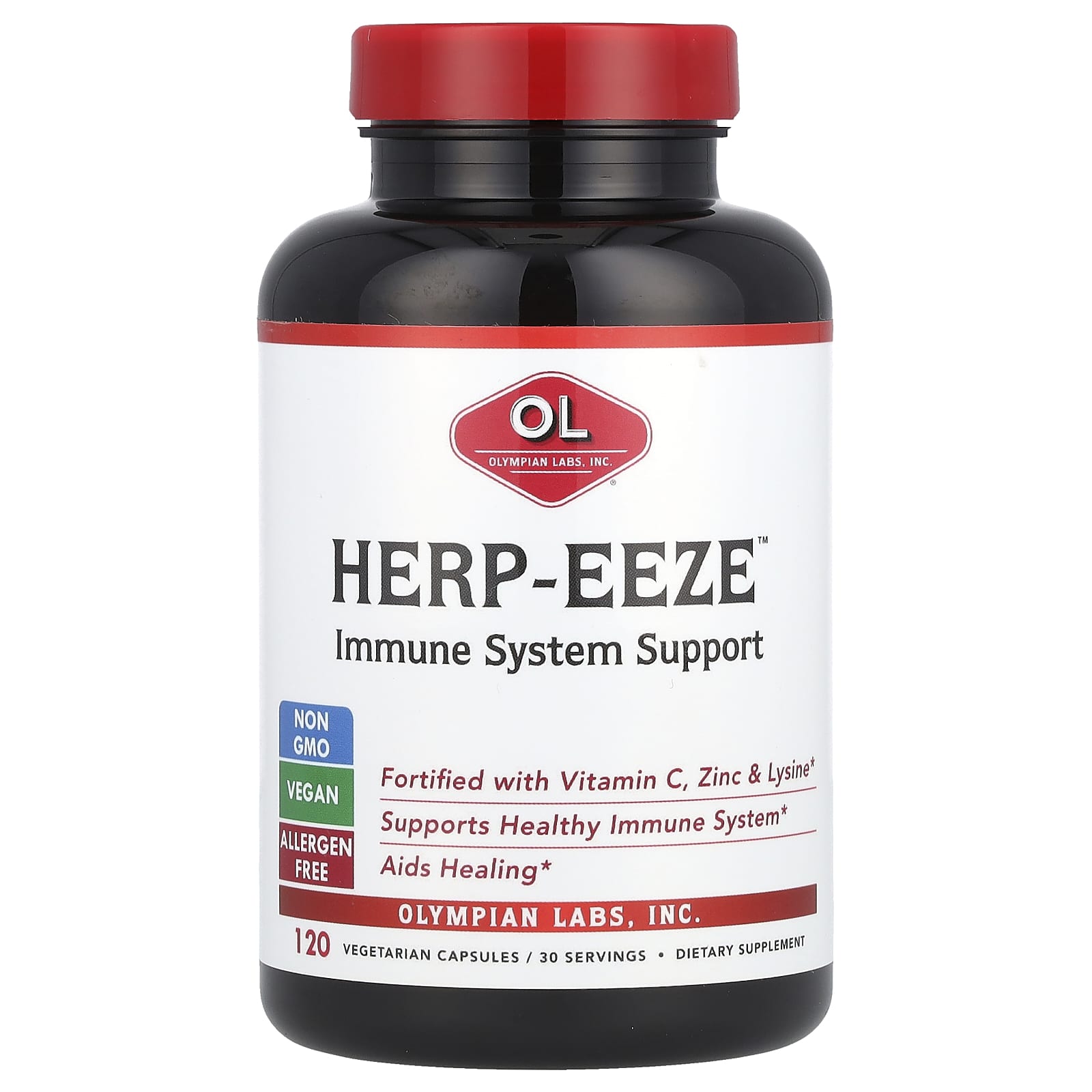Herp-Eeze™ Олимпийские Лаборатории, 120 вегетарианских капсул