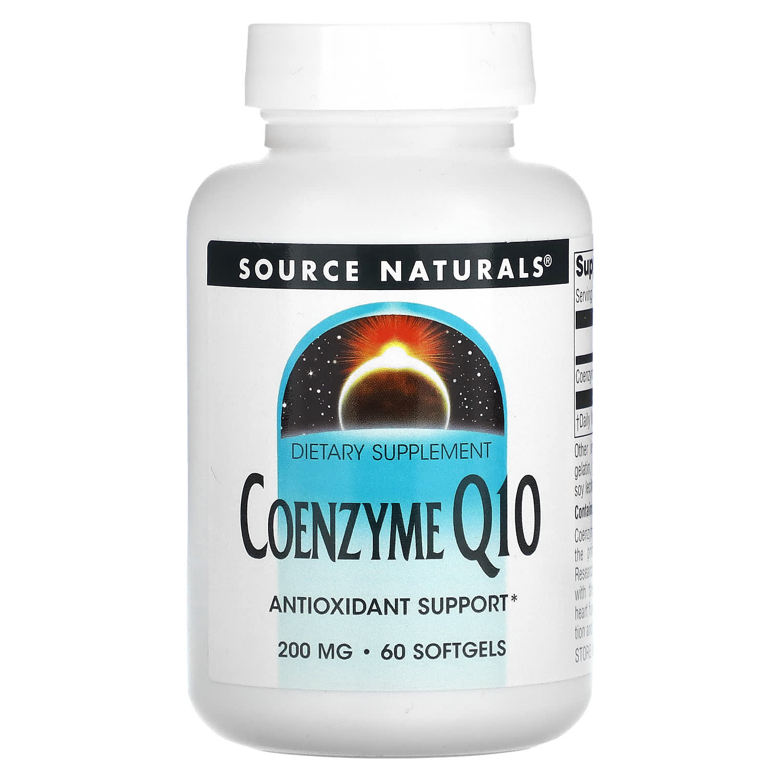 Коэнзим Q10 Source Naturals, 200 мг, 60 мягких капсул