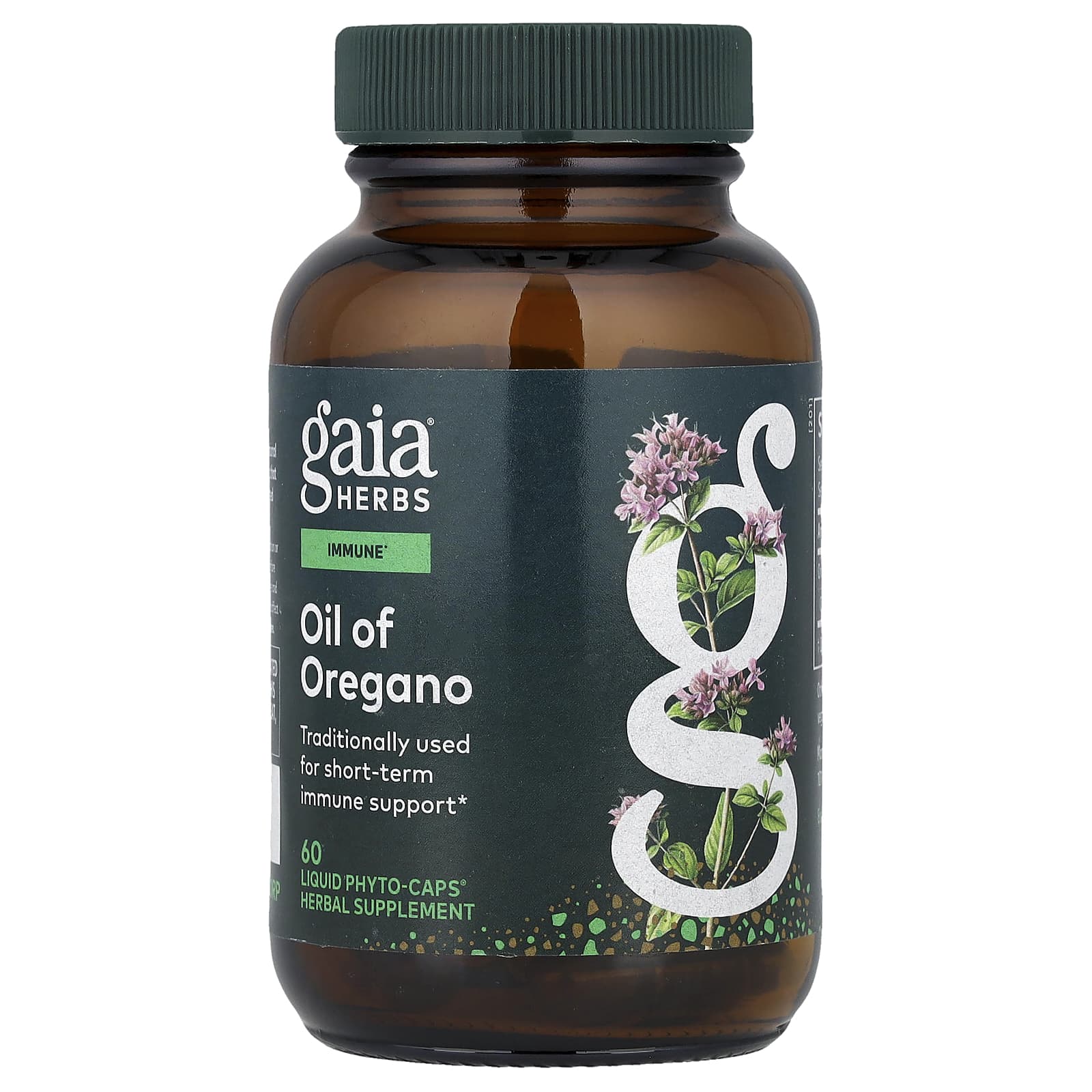 Орегано Gaia Herbs, оттенок 60 Liquid Phyto-Caps®, жидкая форма