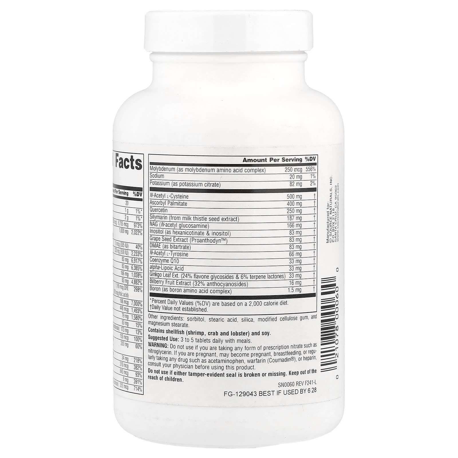 Мультивитамины Elan Vital Source Naturals Elan Vital™ Multiple, 90 таблеток — фото 2