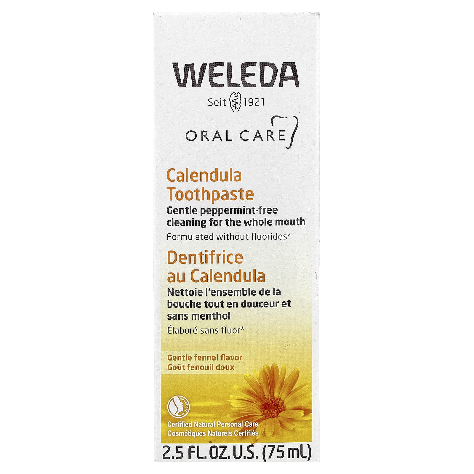 Зубная паста Weleda Oral Care Calendula Gentle Fennel, 75 мл