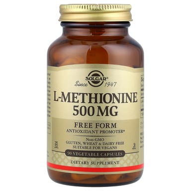 L-метионин Solgar L-Methionine, 500 мг, 90 растительных капсул