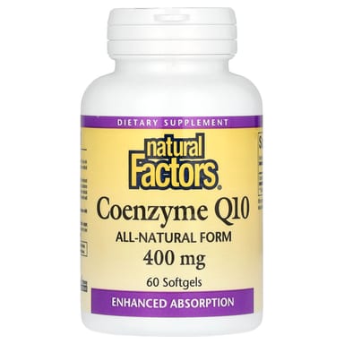 Коэнзим Q10 Natural Factors, 400 мг, 60 мягких капсул