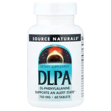 DLPA Source Naturals, 750 мг, 60 таблеток
