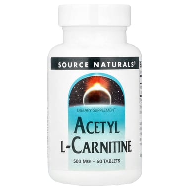 Ацетил-L-карнитин Source Naturals Acetyl L-Carnitine, 500 мг, 60 таблеток