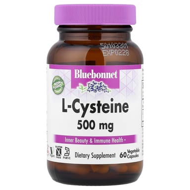 L-цистеин Bluebonnet Nutrition L-Cysteine, 500 мг, 60 растительных капсул