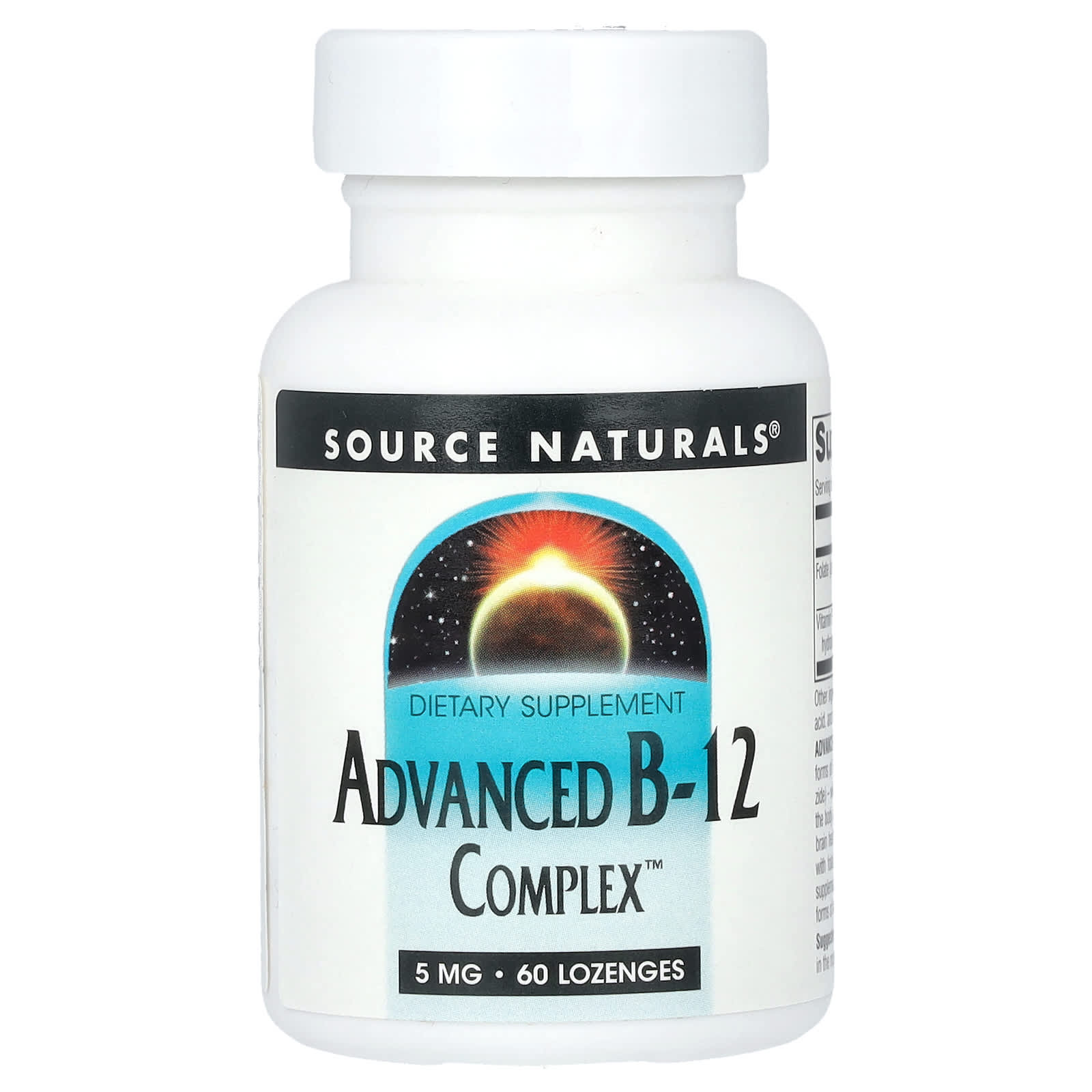 Комплекс Source Naturals Advanced B-12, 5 мг, 60 пастилок