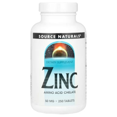 Цинк Source Naturals, 50 мг, 250 таблеток