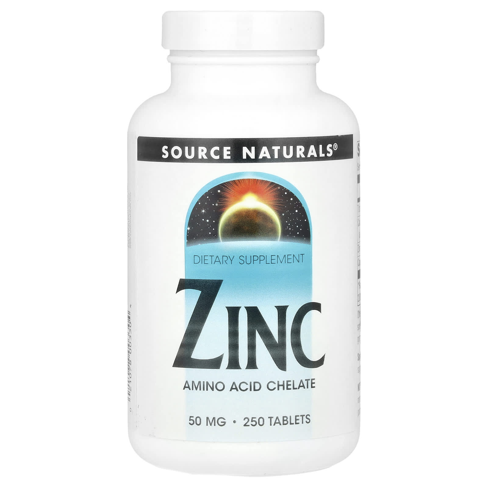 Цинк Source Naturals, 50 мг, 250 таблеток