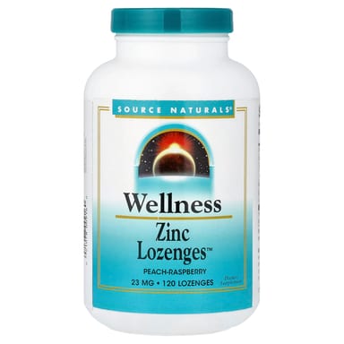 Цинк Source Naturals Wellness™, вкус Peach-Raspberry, 120 пастилок