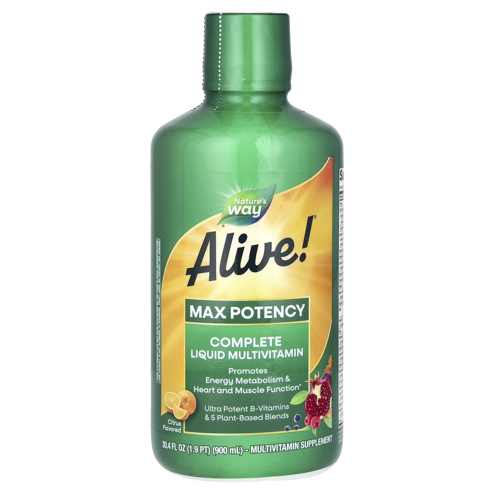 Мультивитамины Nature's Way Alive! Complete Liquid Max Potency, оттенок Citrus, 900 мл, жидкая форма