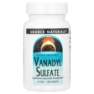Сульфат ванадила Source Naturals, 10 мг, 100 таблеток