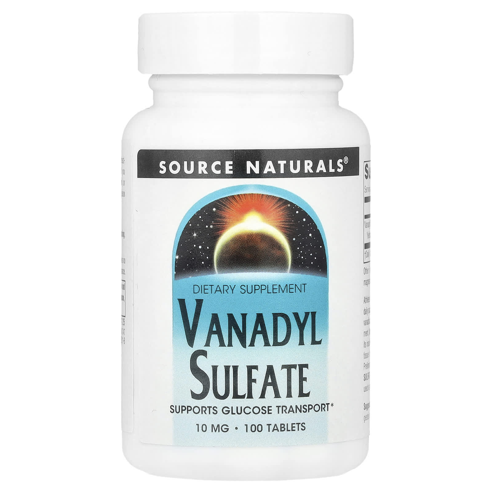 Сульфат ванадила Source Naturals, 10 мг, 100 таблеток