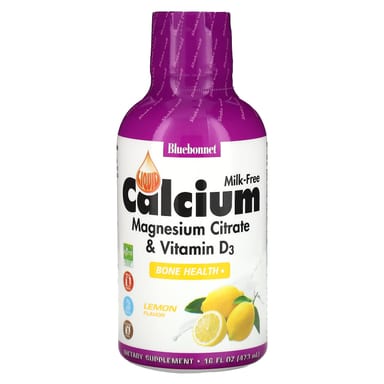 Магний цитрат Bluebonnet Nutrition Liquid Calcium & Vitamin D3, вкус Lemon, 473 мл, жидкая форма