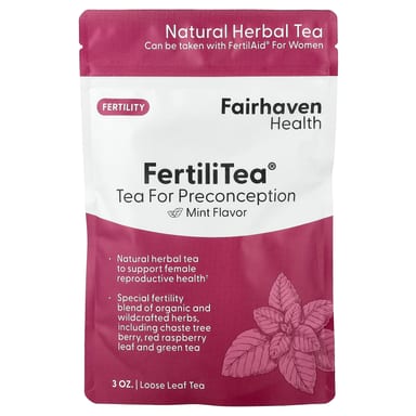 Чай Fairhaven Health FertiliTea® Loose Leaf For Preconception, вкус Mint, 3 унций