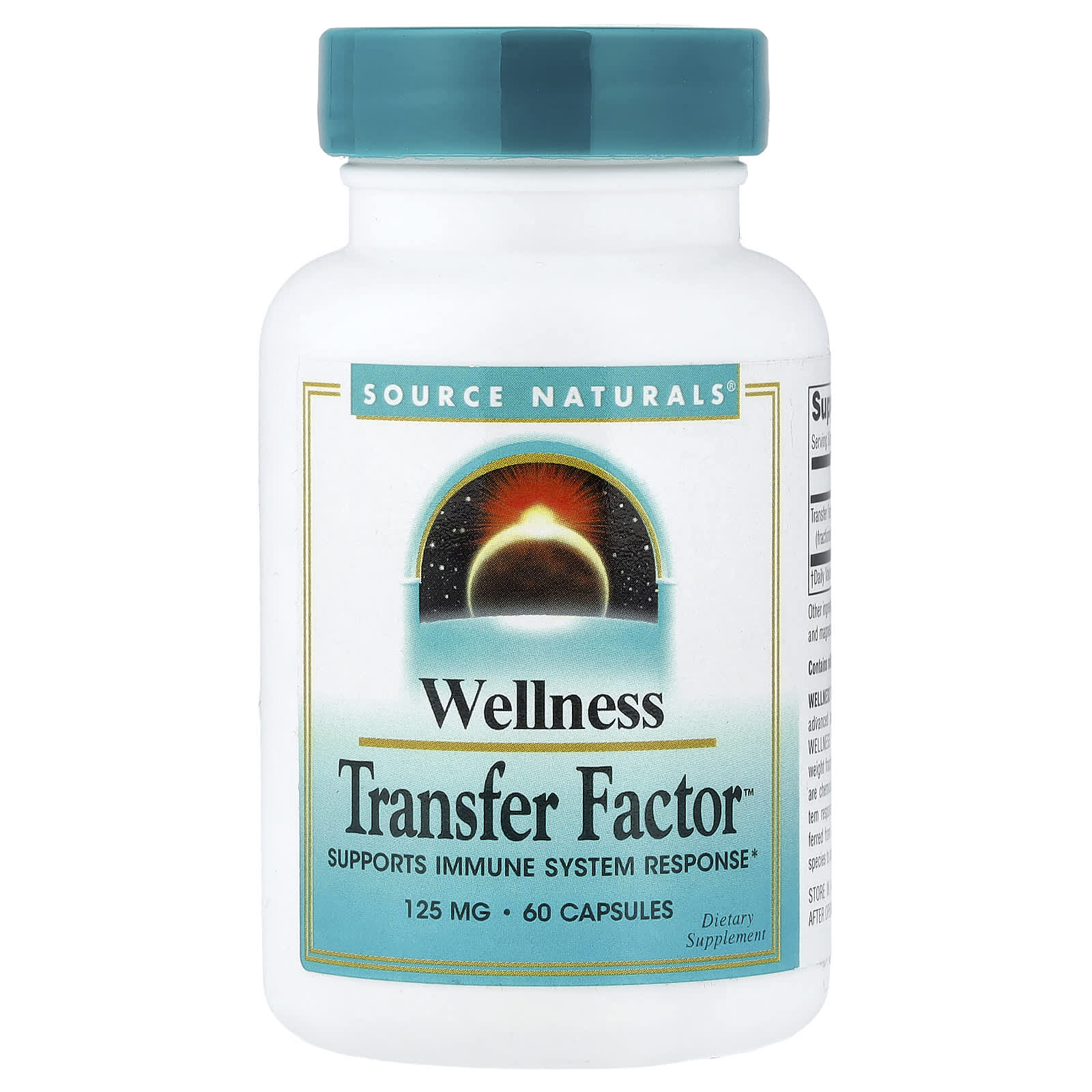 Трансфер-фактор Wellness Source Naturals™, 125 мг, 60 капсул