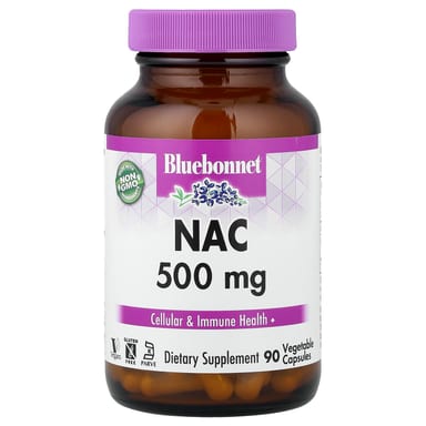 NAC Bluebonnet Nutrition, 500 мг, 90 растительных капсул