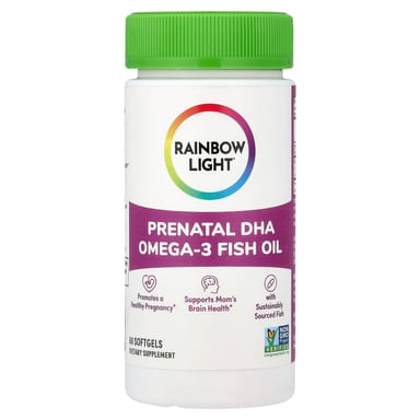 DHA для беременных Rainbow Light Omega-3 Fish Oil, 60 мягких капсул
