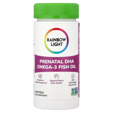 Фото товара: DHA для беременных Rainbow Light Omega-3 Fish Oil, 60 мягких капсул