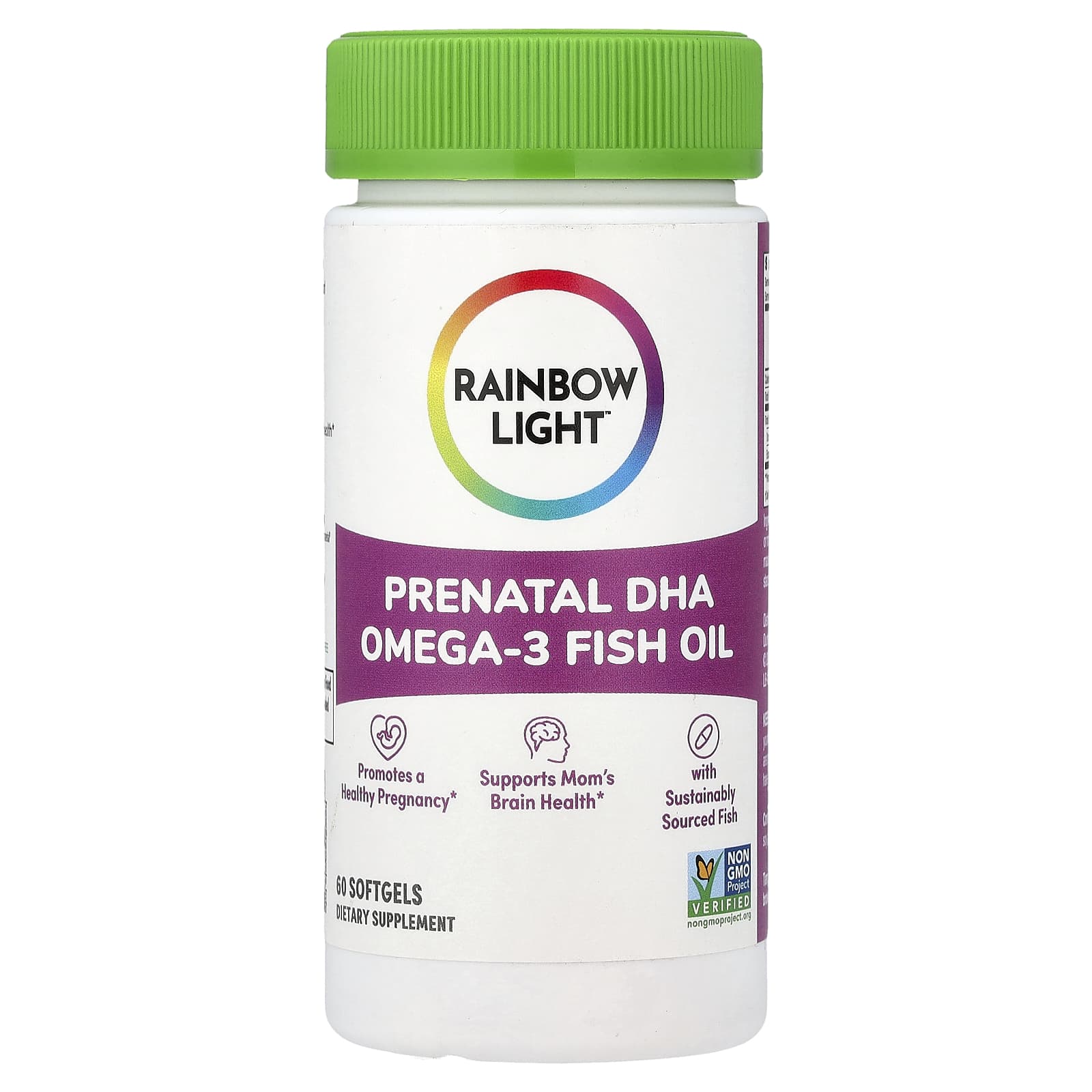 DHA для беременных Rainbow Light Omega-3 Fish Oil, 60 мягких капсул
