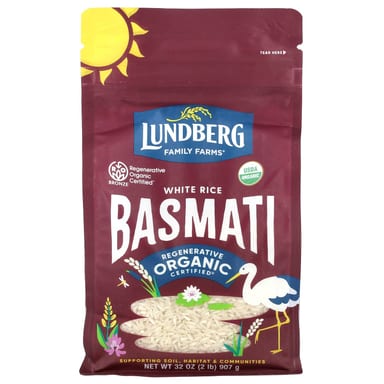 Рис Lundberg Organic White, оттенок Basmati, 907 г