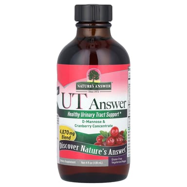 Клюква Nature's Answer UT Answer®, вкус D-Mannose & Cranberry Concentrate, 120 мл