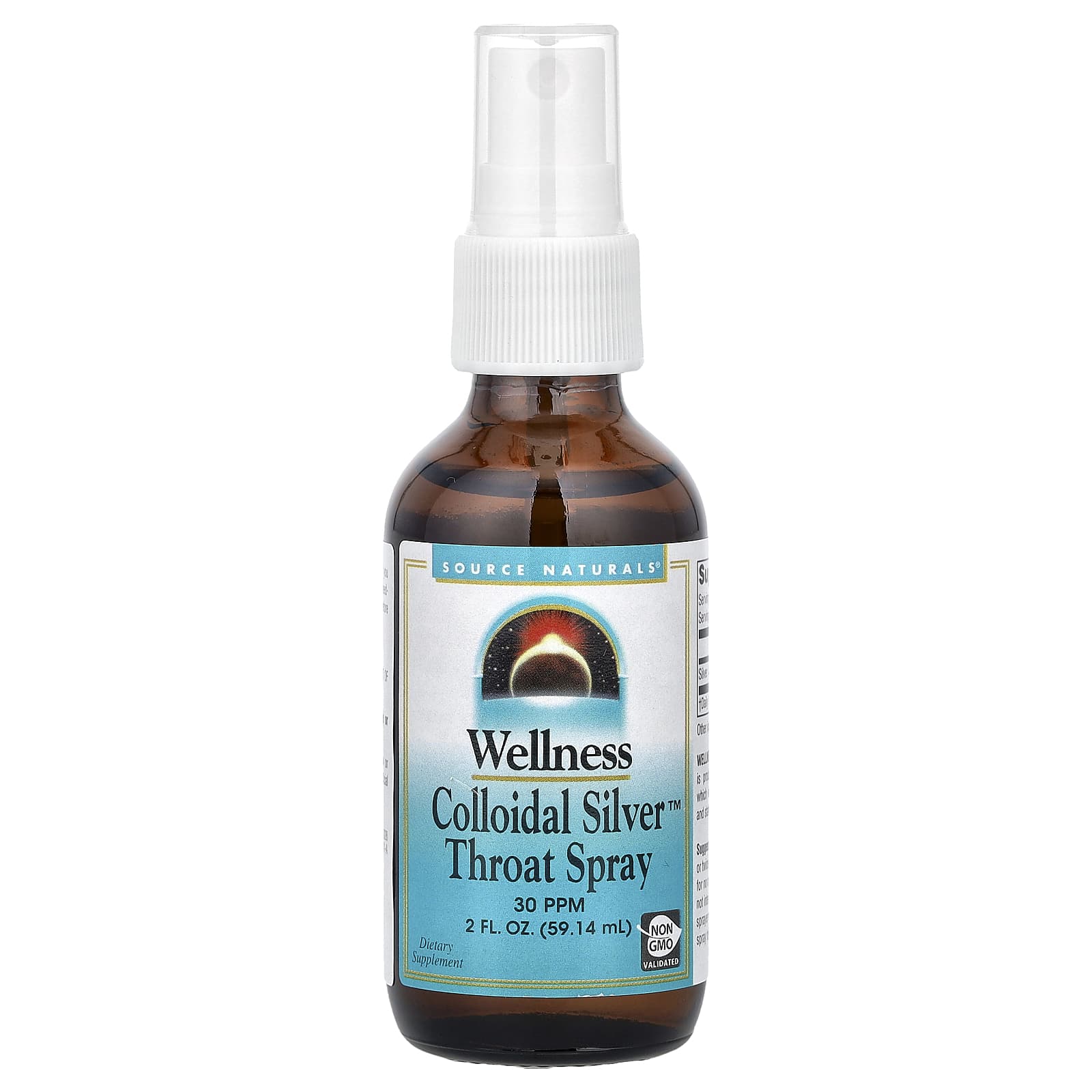 Спрей для горла Source Naturals Wellness Colloidal Silver™ Throat, 59.14 мл