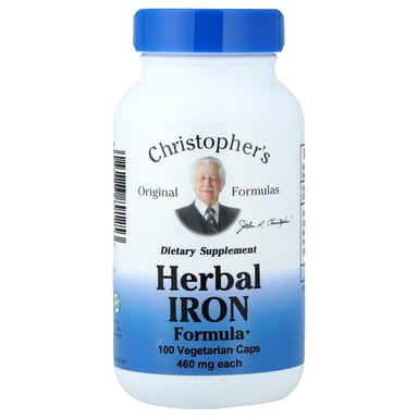 Комплекс Christopher's Original Formulas Herbal Iron, оттенок 100 Vegetarian Caps