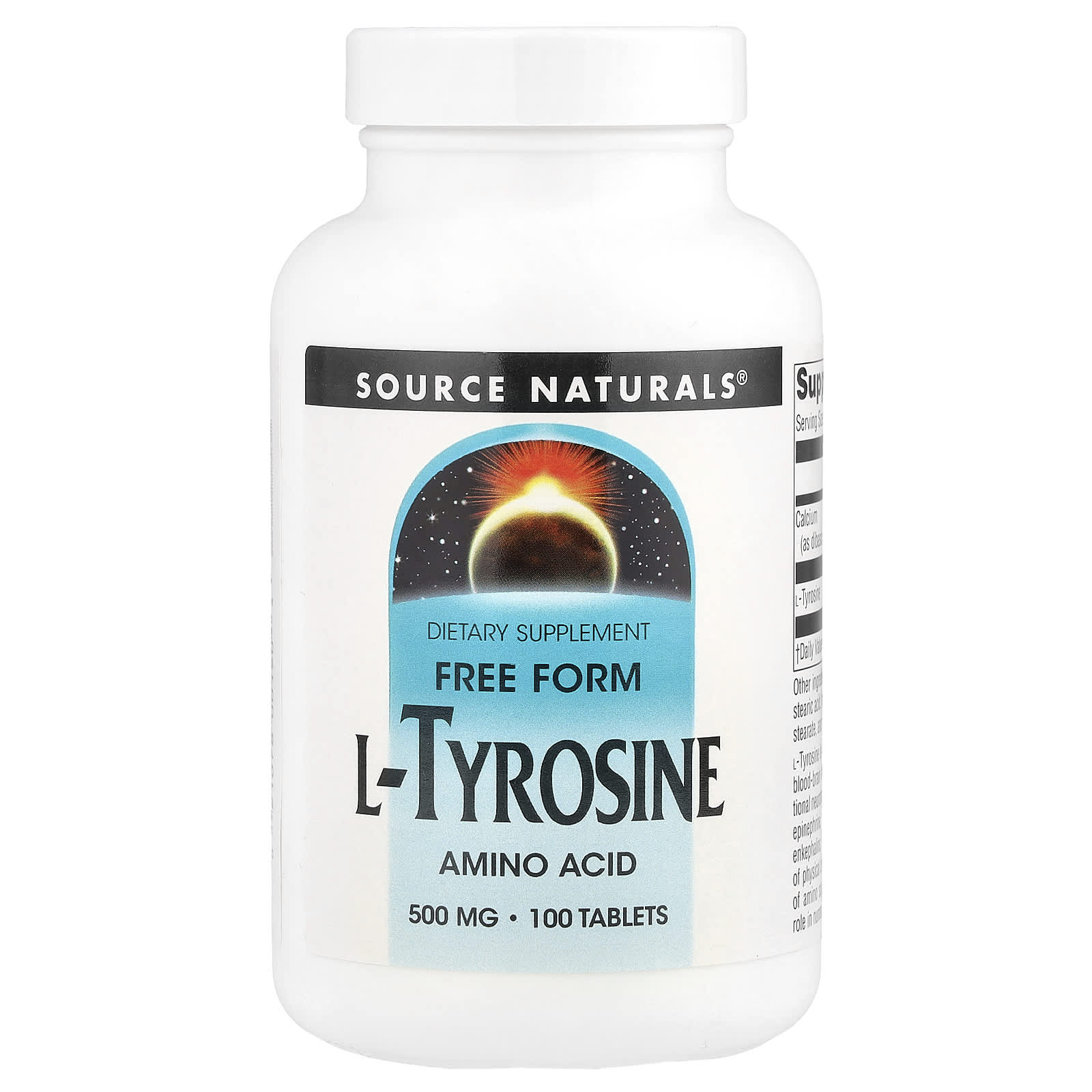 L-тирозин Source Naturals L-Tyrosine, 500 мг, 100 таблеток