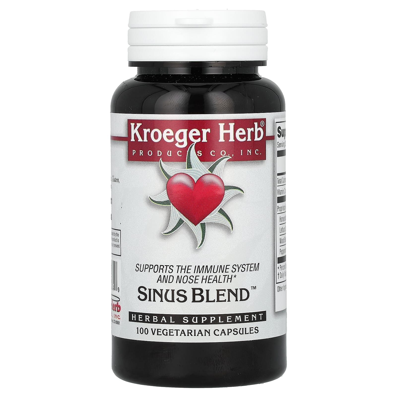 Синусный комплекс Kroeger Herb Co, 100 вегетарианских капсул