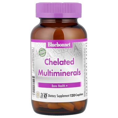 Хелатные мультиминералы Bluebonnet Nutrition, 120 каплет
