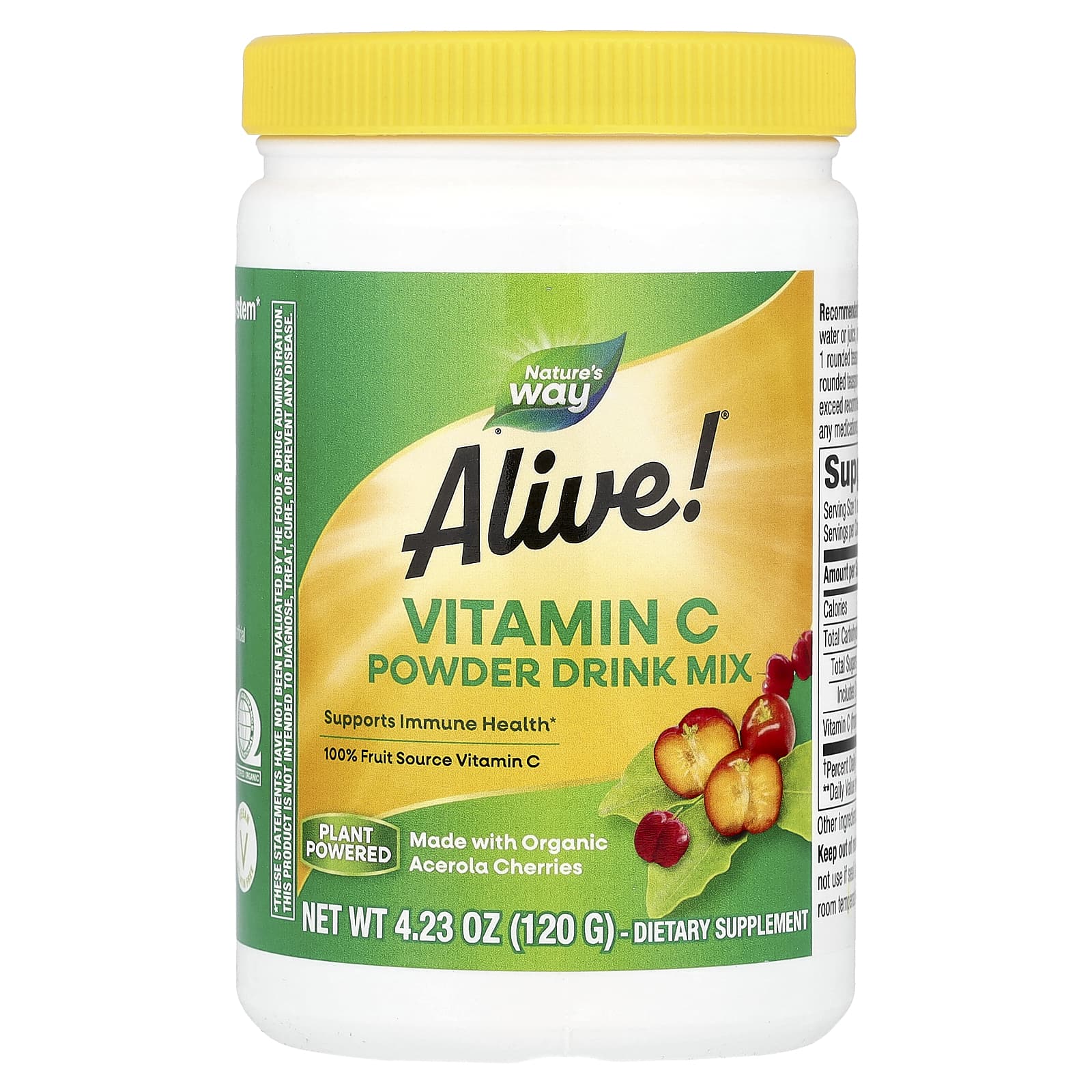 Витамин C Nature's Way Alive!® Powder Drink Mix, 120 г, смесь для напитка