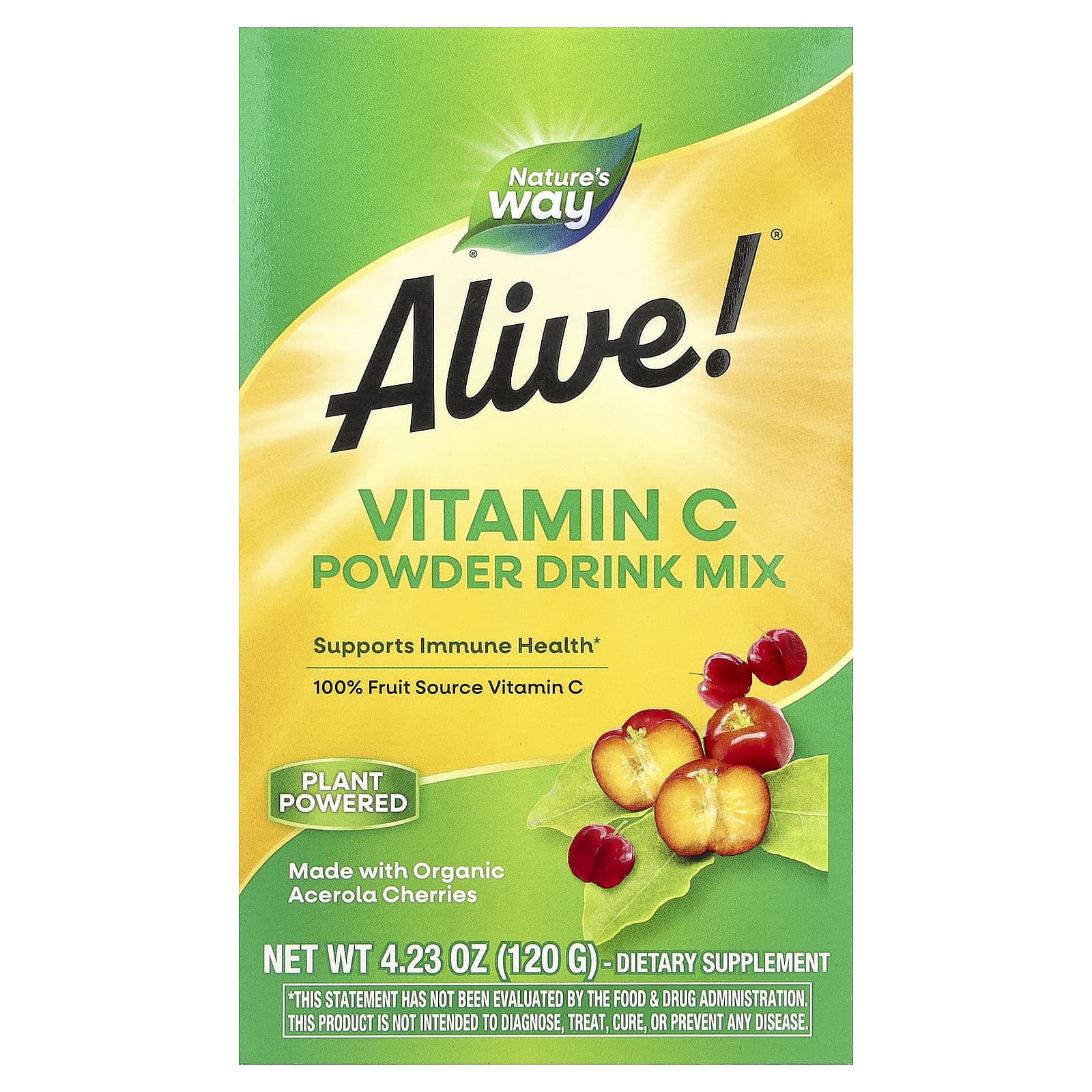 Витамин C Nature's Way Alive!® Powder Drink Mix, 120 г, смесь для напитка — фото 2