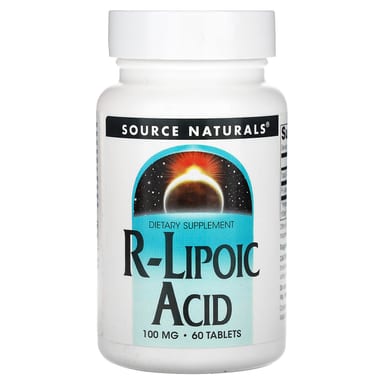 R-липоевая кислота Source Naturals R-Lipoic Acid, 100 мг, 60 таблеток