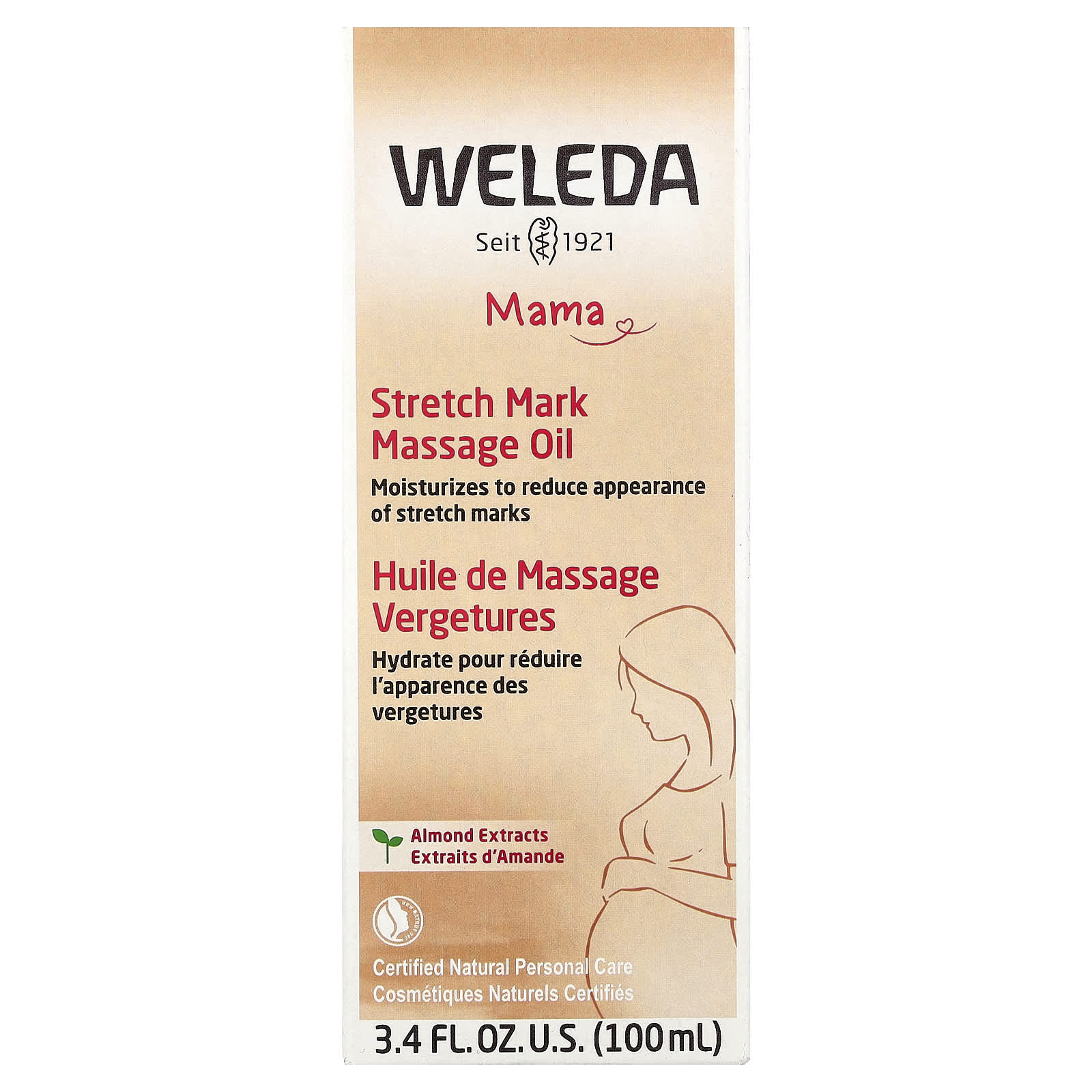 Масло Weleda Mama Stretch Mark Massage, вкус Almond Extracts, 100 мл