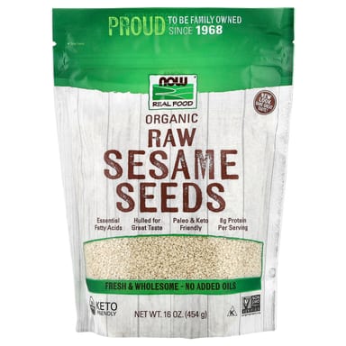 Семена кунжута NOW Foods Real Food Organic, 454 г