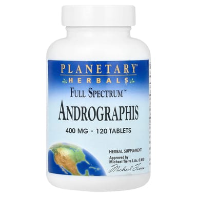 Андрографис Planetary Herbals Full Spectrum™, 400 мг, 120 таблеток