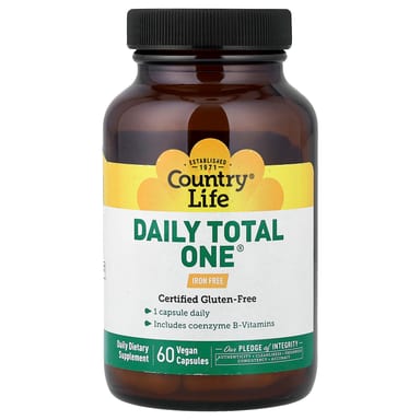 Железо Country Life Daily Total One® Free, 60 растительных капсул