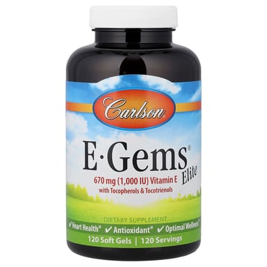 Витамин E Carlson E-Gems® Elite with Tocopherols & Tocotrienols, 120 мягких капсул