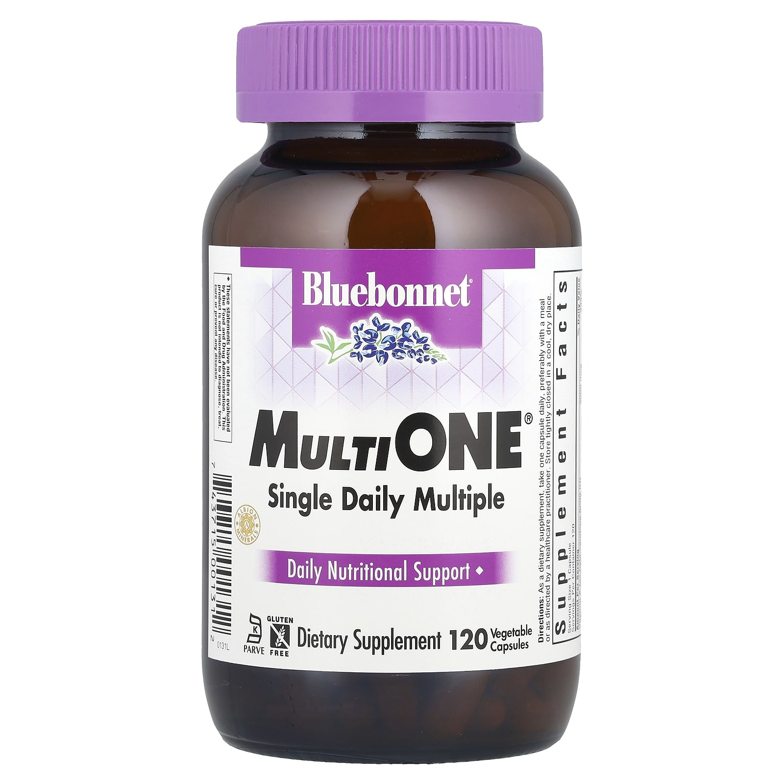 Мультивитамины MultiONE Bluebonnet Nutrition® Single Daily Multiple, 120 растительных капсул