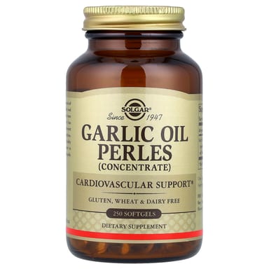 Масло Solgar Garlic Perles, оттенок Concentrate, 1 мг, 250 мягких капсул