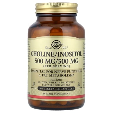 Инозитол Solgar Choline/, 100 растительных капсул