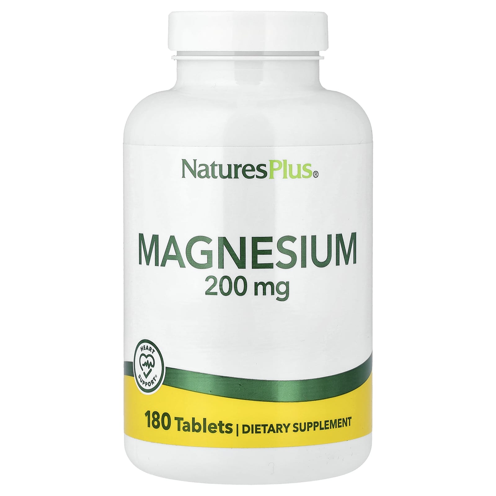 Магний NaturesPlus, 200 мг, 180 таблеток