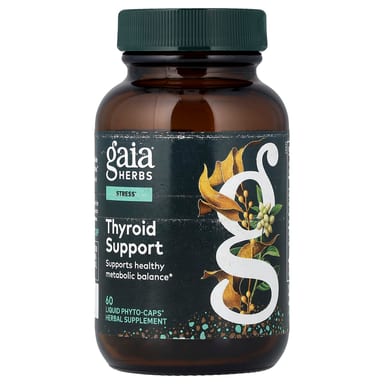 Комплекс для щитовидной железы Gaia Herbs, оттенок 60 Liquid Phyto-Caps®, жидкая форма