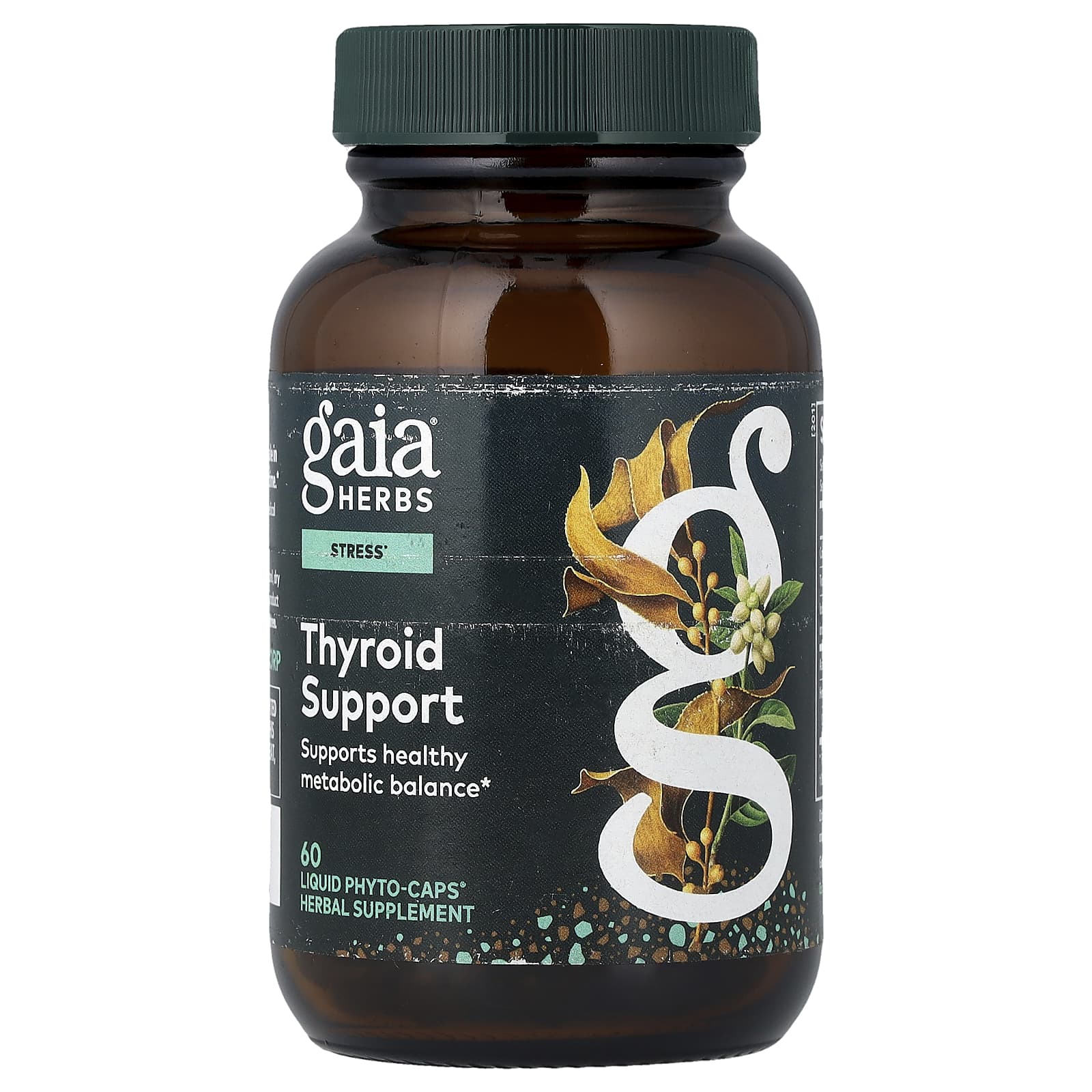 Комплекс для щитовидной железы Gaia Herbs, оттенок 60 Liquid Phyto-Caps®, жидкая форма