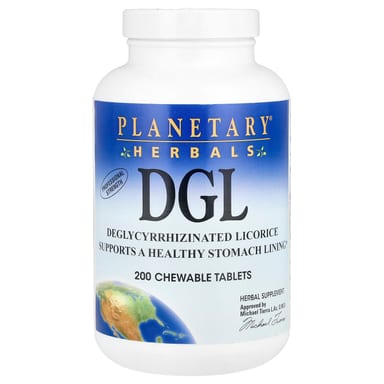 DGL Planetary Herbals, 380 мг, 200 жевательных таблеток